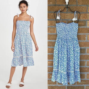 Playa Lucila smocked ditsy floral dress XS